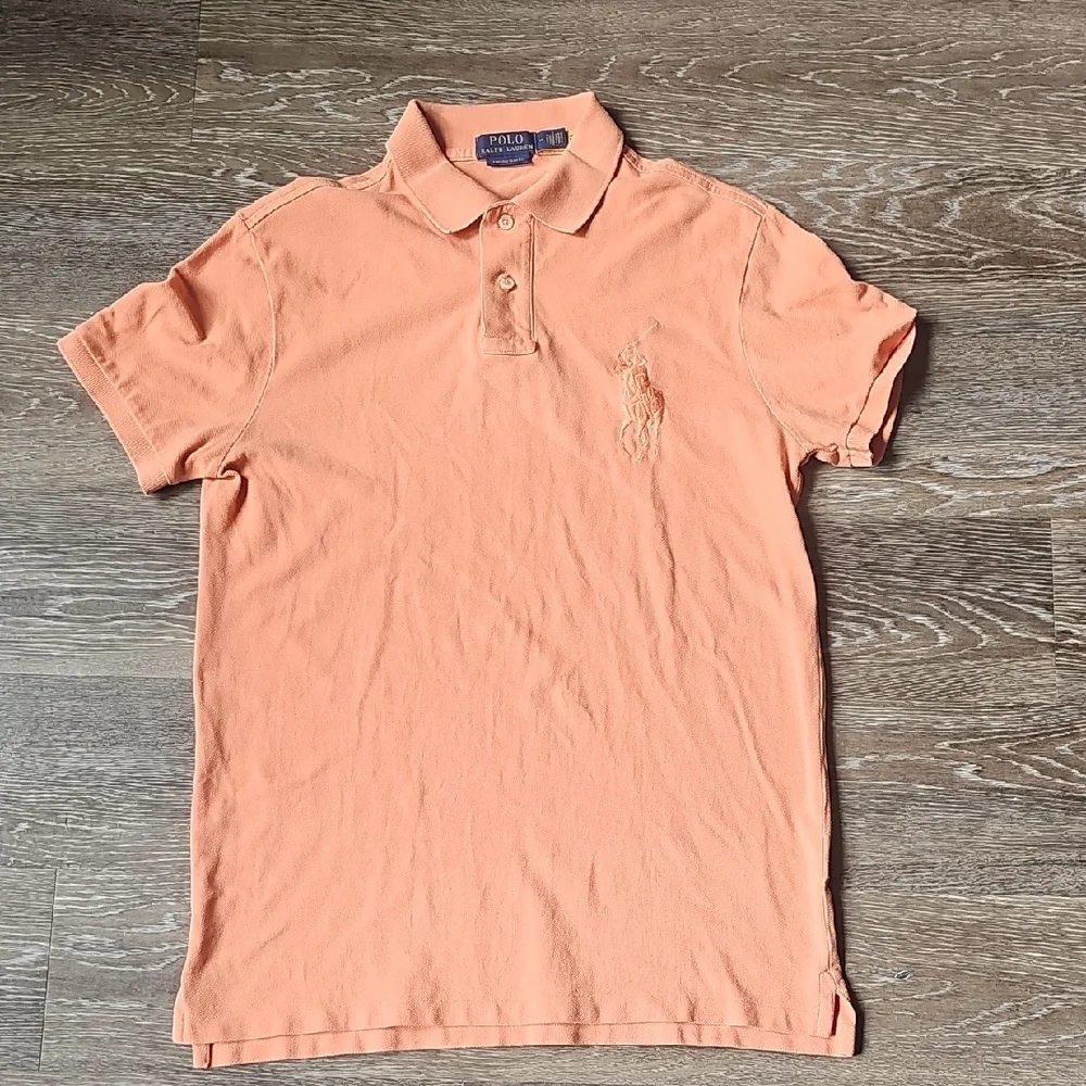 Polo Ralph Lauren Custom Slim Fit Big Pony Logo Polo Vlassic Peach Medium